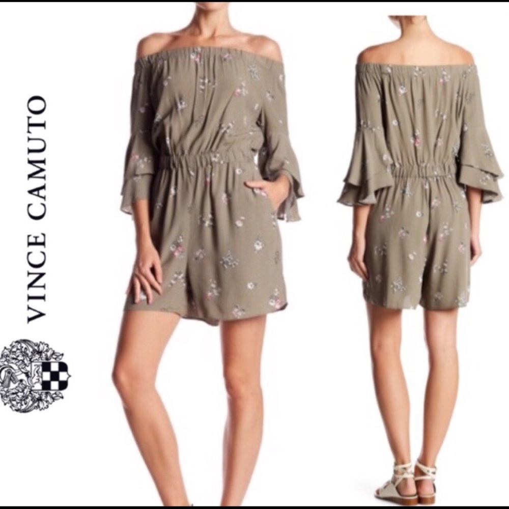 NWT Vince Camuto floral off the shoulder romper